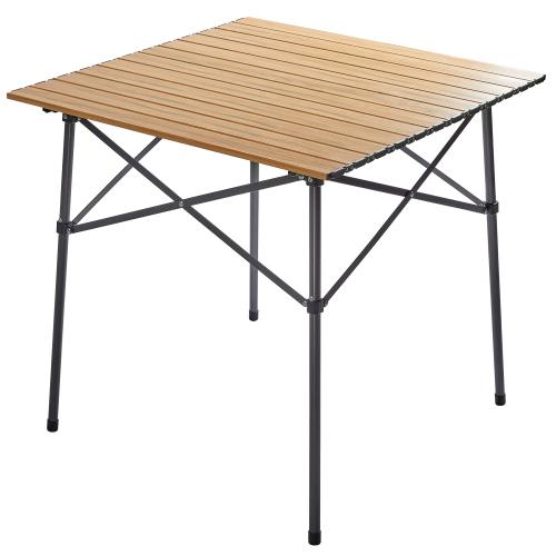 TIMBER RIDGE アウトドア速見表 折りたたみ 70*70*70糎 テレ細工物 掛け目4.2kg 耐荷重45kg 軽銀 ロールテーブル 難民キャンプ bbq 納める袋付き添い人 パウダーコンパクト 住まい仕え奉る 木色