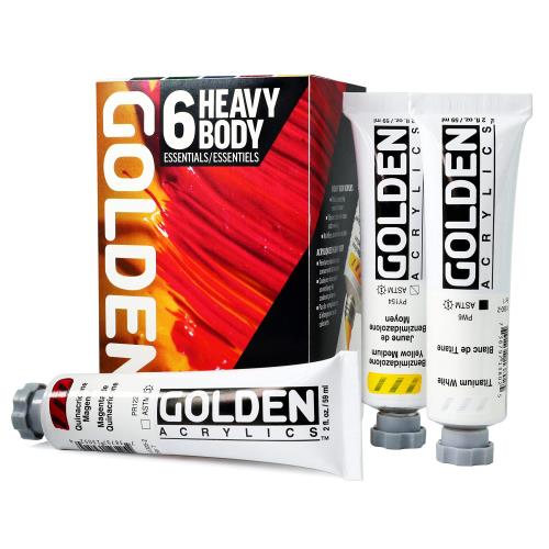 Golden Acrylic Heavy Body 59ml 0976 エッセンシャル 6色セット 13100976