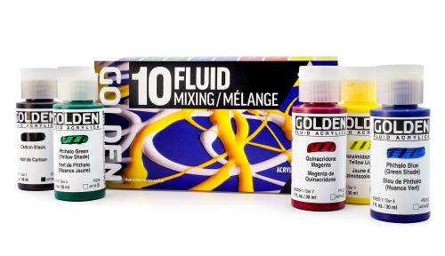 Golden Acrylic Fluid 928 30ml ミキシング10色セット 13110928