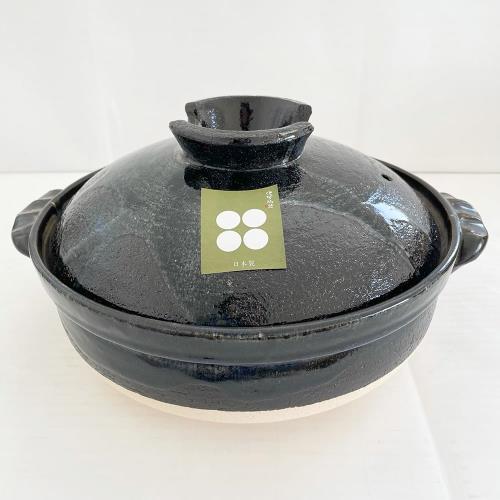 萬古焼（万古焼） 佐治陶器 土鍋「伊勢」 (8号（2-3人用：2-3合炊き）)