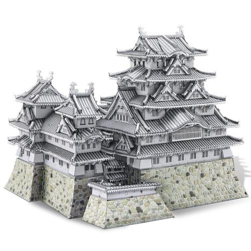 Piececool (ピースクール) 立体パズル 金属製 姫路城 有名建築 建物 メタリックナノパズル 3dメタルパズル 組み立て必要 接着剤不要 難易度4つ星 中級者 大人向け コレクション 置物