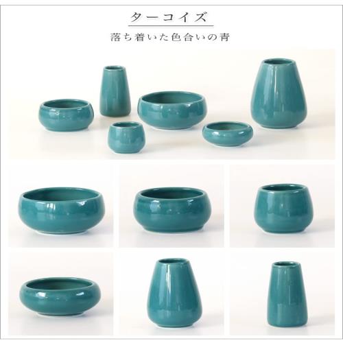 陶器仏具 「もみじ」 6具足セット ミニ仏壇に最適 (ターコイズ)_2