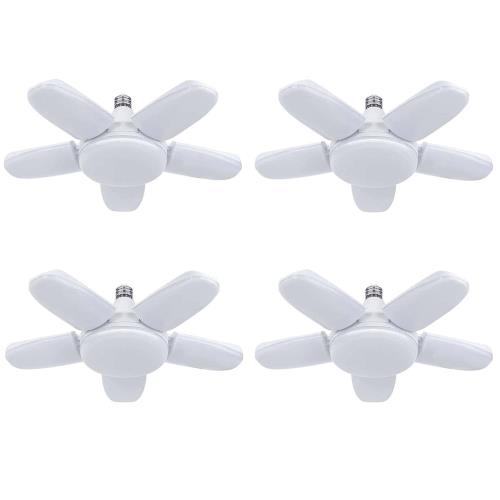 ガレージライト LED 100W 4個セット 工事用ライト 6500K 10000LM E26 ペンダントライト LED電球 昼白色 天井照明 ダイニング 折りたたみ式 高輝度 工事不要 角度調節可能 省エネ