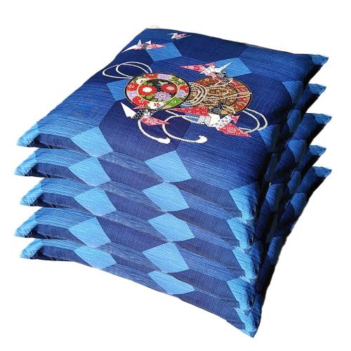 座布団カバー 59x63 5枚セット 綿100 鼓 59x63 青 5枚 59 63