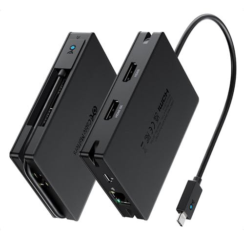 Cable Matters 8-in-1 ポータブル 40Gbps USB4 ハブ USB 4 ドック デュアル DisplayPort 4K@60Hz 単一 DisplayPort 8K@60Hz 100W PD ギガビットイーサネット XPS/Surface Pro/iPad Pro Thunderbolt 4 対応