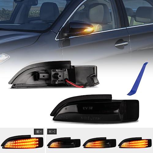 POPMOTORZトヨタ ヴィッツ130系 シーケンシャル アクア10系 カローラ160系 カムリハイブリッド50系 ポルテ140系 プレミオ260系 サイドミラーウインカー車検対策済み 純正交換型スモークレンズ