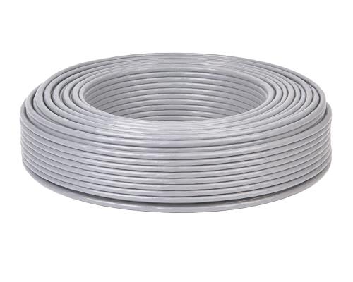 100m LANケーブル cat6 自作用 ランケーブル 企業用 工事用 単線 UTP 専用ピン付 PoE対応 グレー