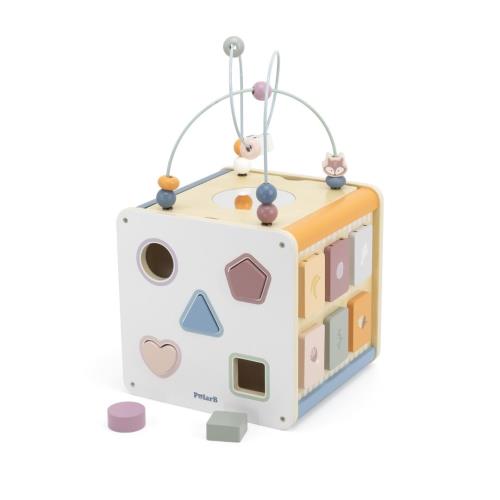 PolarB(ポーラービー) 8イン1 アクティビティボックス 木製玩具 鉄琴 型はめ TYPR44098