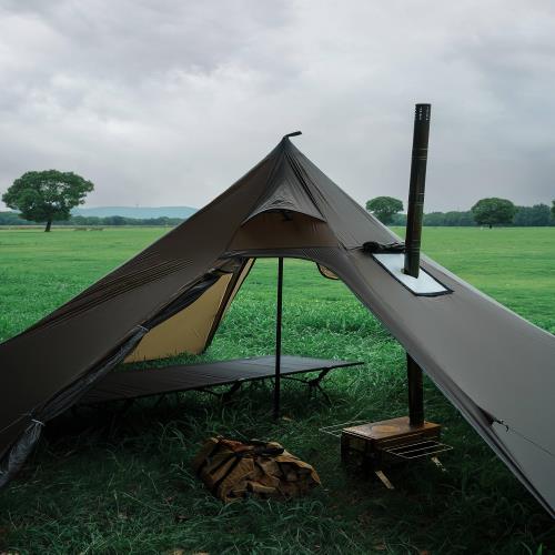 ホットテント ストーブジャック付き キャンプテント ウィンターテント 4シーズンテント 3~4人用 4ポンド キャンプ/家族/ハイキング/ハンティング/釣りに 防水 防風 軽量_3