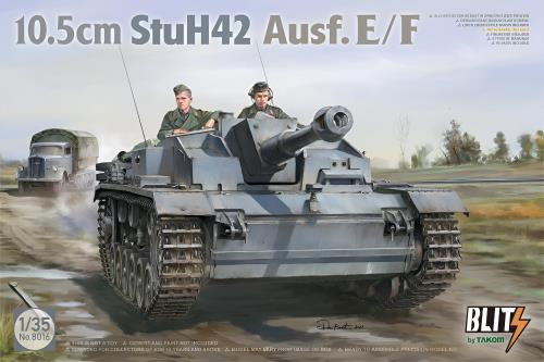 タコム(TAKOM) 1/35 ドイツ10.5cm突撃榴弾砲42 E/F型 プラモデル 組立キット TKOB8016_1
