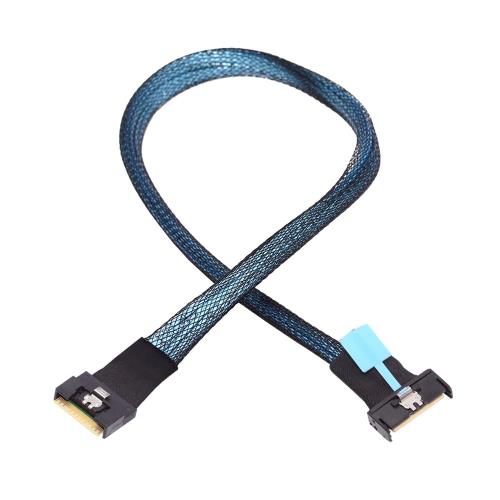 xiwai MCIO SFF-8654 SAS 4.0 74ピン オス - PCI-E スリムライン 8i 74ピン オス PCI-E 5.0 ミニ クール エッジ IO エクステンダー ケーブル 1.15 フィート_7