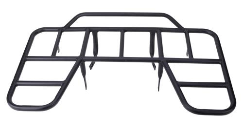 ATV 四輪バギー リアキャリア リヤ キャリア ブラック 黒 スチール 製 荷台 汎用 社外品 バイク カスタム パーツ