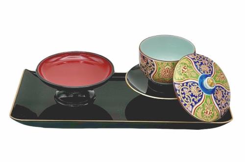 お寺様用お給仕セット 磁器 日本製 (金襴手)