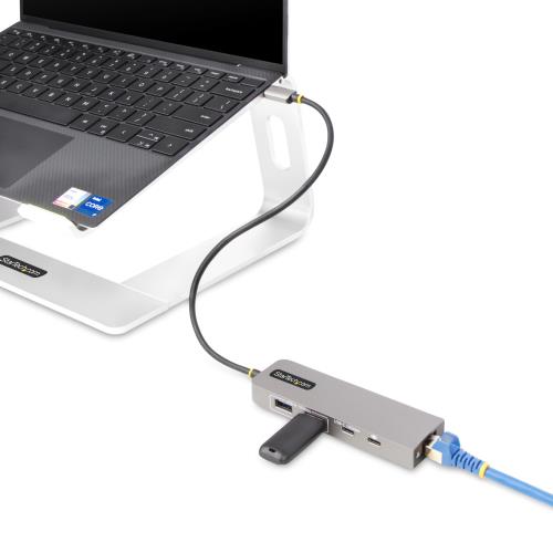 StarTech.com USB-Cハブ／3ポート／2x USB-A + 1x USB-C／USB 3.2 Gen 2／100W PDパススルー／有線LAN／高速転送 充電 軽量モデル 10G2A1C25EPD-USB-HUB_5