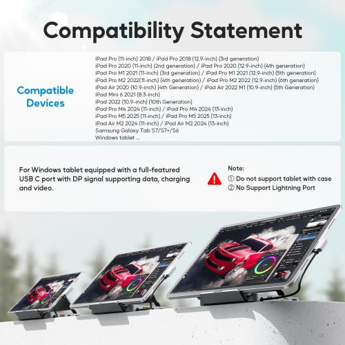 PULWTOP 9 in 1 iPad ドッキングステーション USB-C ハブ 折り畳み式 タブレットスタンド HDMI 4K@60Hz +SSDスロット付 (SSD含まれない) + USB-C 3.2 + USB-A 3.2 10Gbps + USB-A 2.0 + SD/TF + 3.5mmイヤホンジャック + PD 100W入力 iPad Pro Air用_2