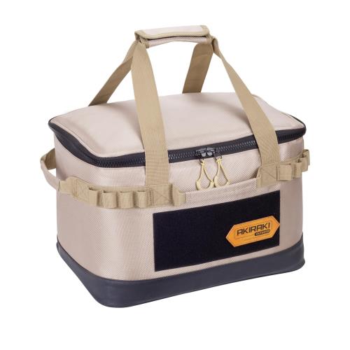 キャンプ 収納ボックス ソフトコンテナ ツールボックス 仕切り板付 自立式収納ボックス 60L 大容量アウトドアバッグ 折りたたみ可能 コンテナボックス キャンプ道具収納(ブラック, L)