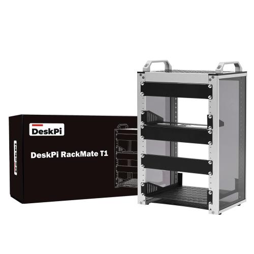 GeeekPi 8U サーバーキャビネット、ネットワーク、オーディオ、ビデオ機器用の 10 インチ サーバー ラック、DeskPi RackMate T1 ラックマウント