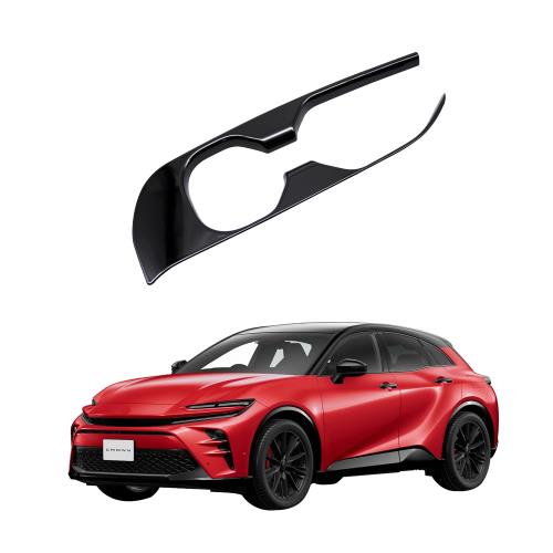 OKAYOHINN トヨタ 新型 クラウンスポーツ 専用 フロントカップホルダーパネル ホルダーパネルカバー インテリアパネル 内装 パーツ 傷防止アクセサリー ABS樹脂製 1PCS Crown SportピアノブラックYDF-SBB