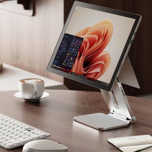 Kensington (ケンジントン) 昇降式スタンド 調節可能 デスク用サーフェススタンド オンスキッド タブレットホルダー Surface Pro用 シルバー (K58277WW)_6