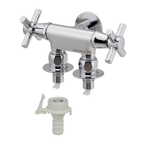 カクダイ704-129-13洗濯機用双口水栓 単水栓 洗濯機水栓