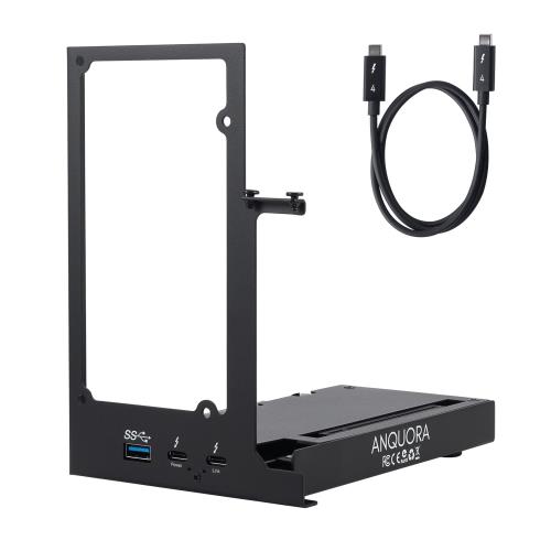 ANQUORA ANQ-L336 ミニeGPUエンクロージャー｜Thunderbolt 3/4・USB4接続 最大40Gbps高速転送｜ノートPC向け PCIe外付けGPUドック｜Windows/Linux/macOS対応｜最大85W PD給電｜NVIDIA/AMD 両GPU対応｜デイジーチェーン対応｜DC/ATX/SFX/Flex電源ユニット対応