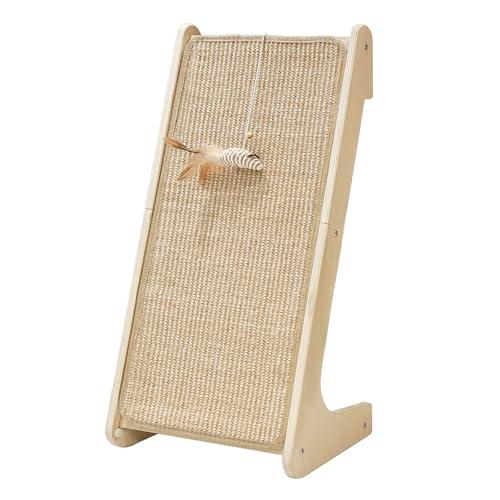 PETKARAY 猫 爪研ぎ 猫 爪とぎベッド 猫 つめとぎ サイザル爪とぎ 猫用L字型スクラッチャー 猫グッズ 室内猫用(縦*横*高さ33x26.4x68cm）