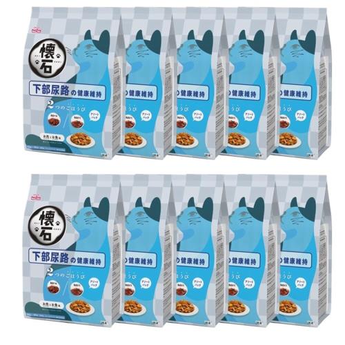 ペットライン 懐石 2つのごほうび 下部尿路の健康維持 キャットドライ 総合栄養食 国産/小分け 600g 10袋 (ケース販売)