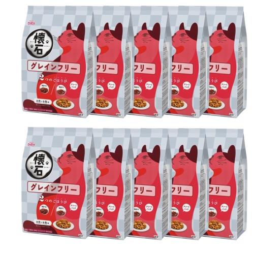 ペットライン 懐石 2つのごほうび グレインフリー キャットドライ 総合栄養食 国産/小分け 600g 10袋 (ケース販売)