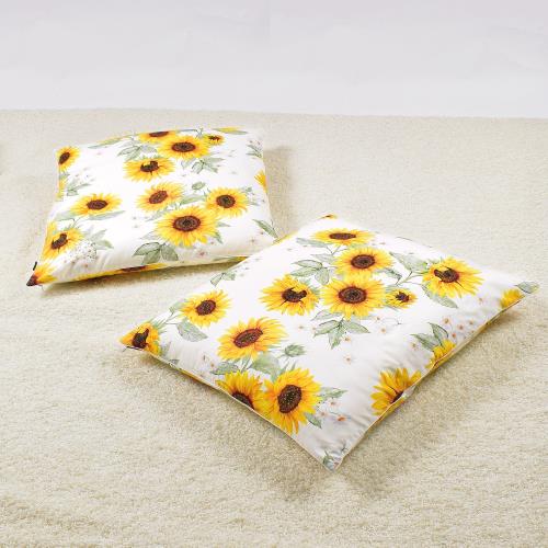 スタイルデコール(STYLE Decor) 座布団カバー (55cm×59cm) 4枚セット ソレイユ サンフラワー ざぶとん かわいい W3404202
