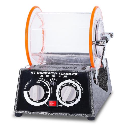 ZruiXuan バレル研磨機 回転バレル研磨機 ミニ研磨機 110V ポリッシャー 容量3kg 時間制御付き 5段階回転速度調整可能 金属 石 コイン サビ取り 光沢仕上げに 研磨ボール付きロータリータンブラー表面 ジュエリー研磨機
