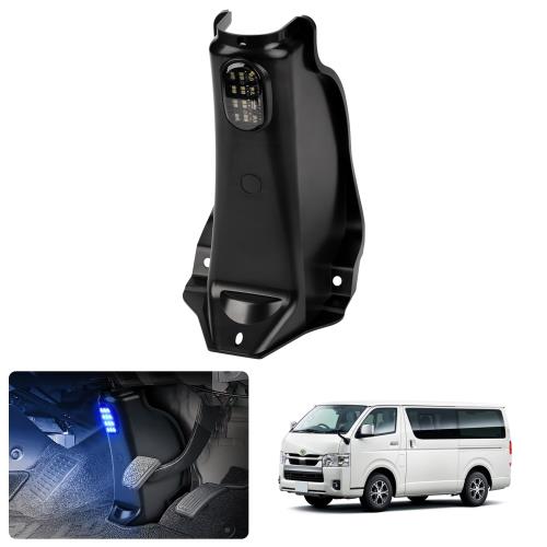 GIMUYA トヨタ ハイエース 200系 ステアリングコラムホールカバー 1/2/3/4/5/6/7/8型 専用設計 LEDフットライト付き ホールカバー 足元 カバー シャフトカバー 標準 ワイド ABS素材 耐磨 耐熱 便利 カスタムパーツ アクセサリー 内装 パーツ インテリア 説明書付き
