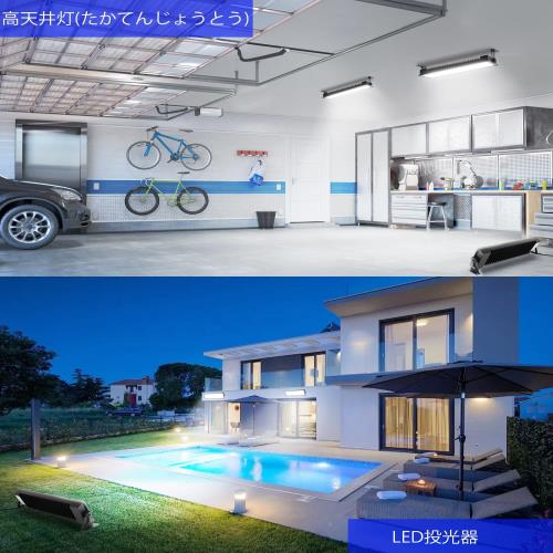LED高天井灯 投光器LED120W 高輝度 13000lm1200W水銀灯相当ハイベイライト 5500K昼白色 IP66防水防塵 防寒 掲示板 体育館 展覧会 駐車場 運動場 工場照明 倉庫照明 高・_5