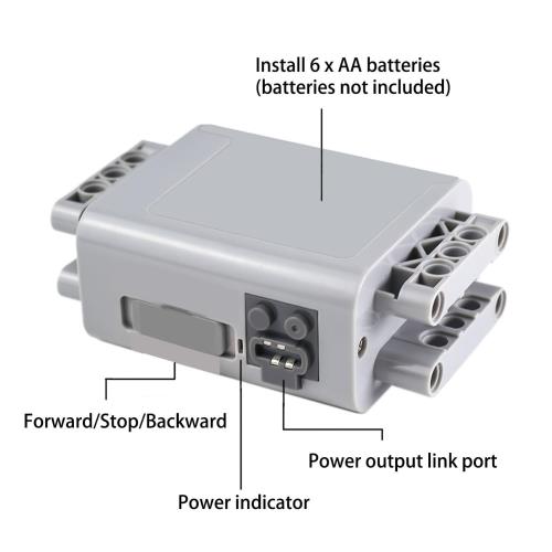 BrickBounty 37 個のパワー機能モーターセット、モーターキット、STEM 組み立てビルディングブロック用技術パーツ、MOC ブロック制御機能キット_3