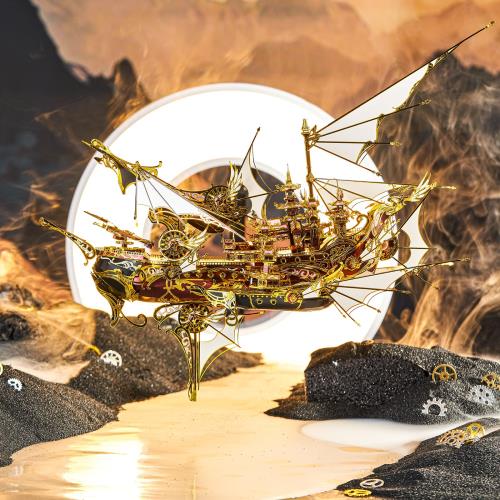 Piececool (ピースクール) 立体パズル 金属製 九舟「きゅうしゅ」 古代戦艦 スタンド付き 3dパズル 組み立て必要 接着剤不要 難易度7つ星 中級者 大人向け コレクション_3