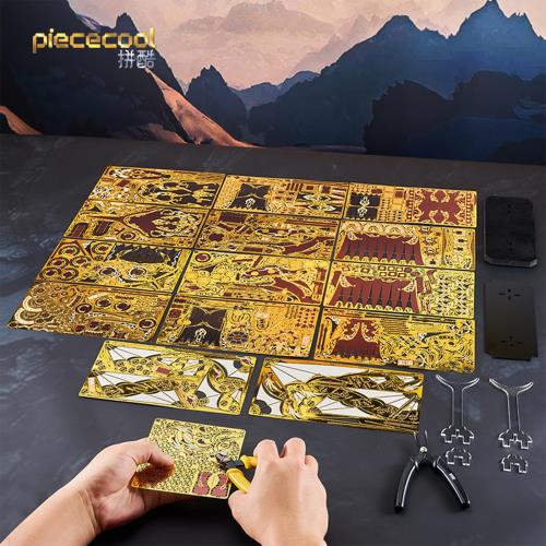 Piececool (ピースクール) 立体パズル 金属製 九舟「きゅうしゅ」 古代戦艦 スタンド付き 3dパズル 組み立て必要 接着剤不要 難易度7つ星 中級者 大人向け コレクション_5