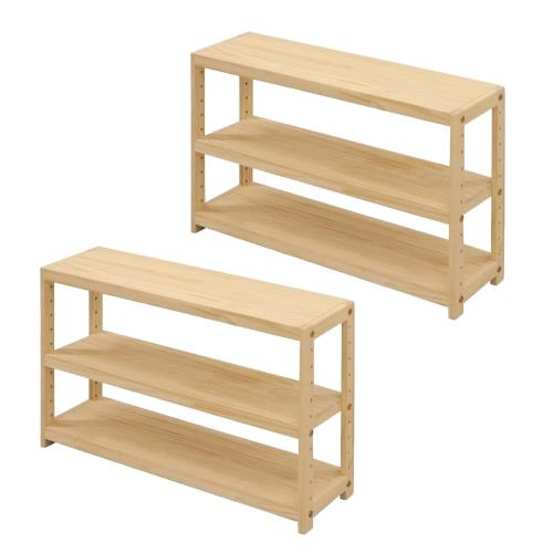 エイアイテック(AITECH) ミニパインラック60 2個セット 幅60×奥行18×高さ40cm ナチュラル HZMR-600×2pcs NA