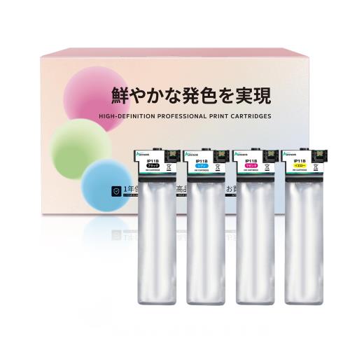 IP11B-4CL大収容能力続きもの 取り替えっこインキ薬莢 4色仕かける 大収容能力 えの具インキ 残量さぐり当てる 純然たる品と同収容能力 相応う機種:PX-M887F / PX-S887 仕かける認知的内容:IP11KB 黒いこと IP11CB シアン IP11MB マゼンタ IP11YB 黄色