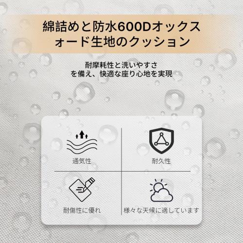 Imseigo 調節可能なシェードキャノピーポータブル折りたたみloveseatソファ、屋外の芝生の裏庭のための2人のソフトパッド入りの椅子のバック収納袋とimseigoダブルキャンプチェア_6