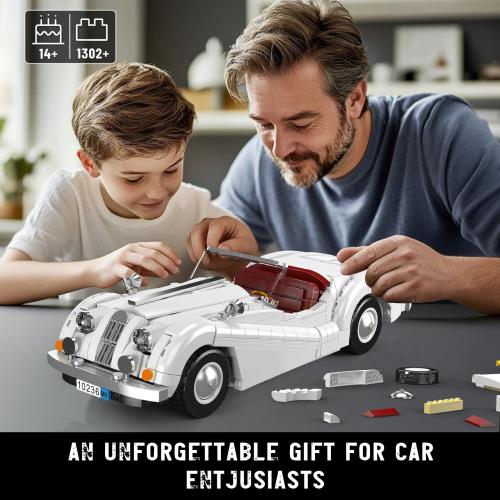 Mould King 10236 MOCレトロオープンカービルディングブロックキット、1302+部品モデルカーキット、大人および子供のための技術アメリカのスポーツカーのおもちゃ 8+歳_6