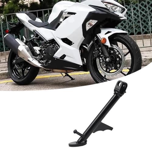 Eiksouvi サイドスタンド 側架 短辺ブラケット ニンジャ400/Ζ400 カスタムパーツ バイク サイドスタンド 純正と比ベ、4cm下げることができる バイク用 キックスタンド 金属製