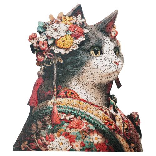 MEATRN ジグソーパズル 492ピース 木製パズル 3mm厚 （37.6×45cm）猫 異形ピース 高難度 大人用 むずかしい 知育 ピースリラックス クリスマスプレゼント おしゃれ インテリア 感謝祭のプレゼント