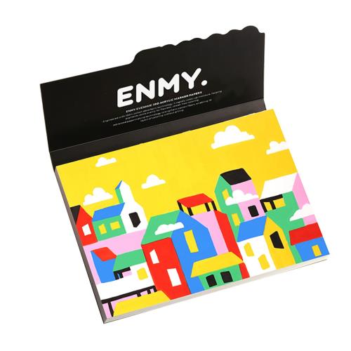 ENMY 16K アクリルマーカー用紙 コットン100% 水彩紙 画用紙 30枚入 超厚口 300g スケッチブック 大人用 学生