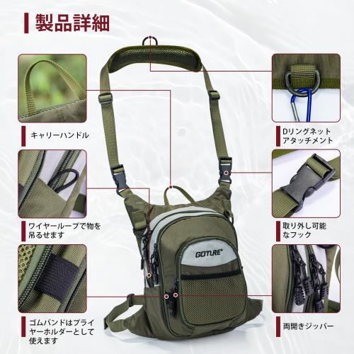 Goture テンカラロッドセット 渓流竿 3.6m アクセサリー12個 フライフィッシングチェストパック テンカラロッド テンカラ竿 釣り セット 軽量 炭素繊維テンカラ 渓流釣り/河川釣り トラウト ヤマメ イワナ ニジマス アマゴ 釣り竿 コルク製グリップ/カーボン製グリップ
