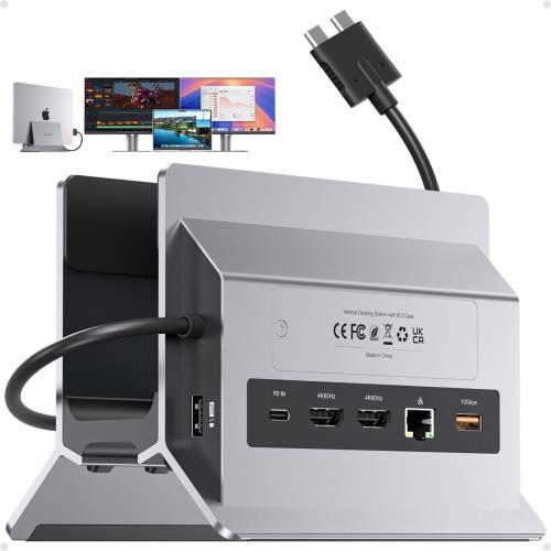 PULWTOP MacBook Pro ドッキングステーション デュアルモニター 4K