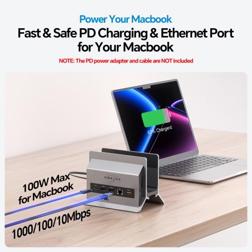 PULWTOP MacBook Pro ドッキングステーション デュアルモニター 4K
