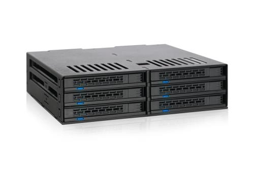 ICYDOCK ExpressCage 2.5インチSATA HDD / SSD x 6搭載用リムバーブルケース 5.25インチベイサイズ | MB326SP-1B