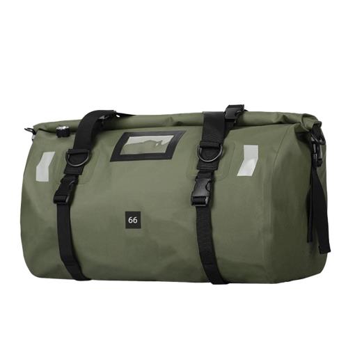 ツーリングバッグ シートバッグ バイク リアバッグ 40L/66L 大容量 防水 耐磨耗 バイクツーリング (66L, 緑)