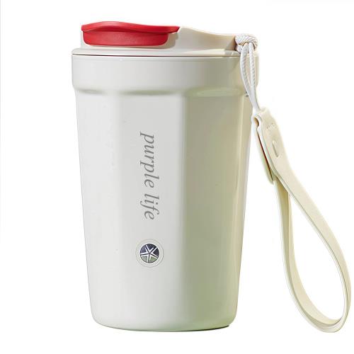 PURPLE LIFEカップ ミキサー 電動撹拌マグ ステンレス 自動かき混ぜ コーヒー 旅行 充電式 2025 保冷 IP67 パウダー 高速モーター搭載 朝食最適