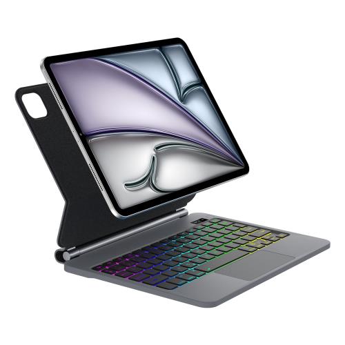 2026年新登場iPad Air 11インチ (M2 M3) / iPad Air 第5世代 / 第4世代 / iPad Pro 11インチ (第4/3/2/1世代) キーボードケース マジックキーボード 磁気吸着 フローティングデザイン トラックパッド搭載 7色バックライト オートスリープ マルチタッチ対応