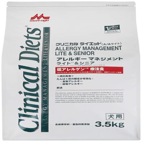 森乳サンワールド 療法食 クリニカルダイエット アレルギーマネジメント ライトシニア 3.5kgの通販は